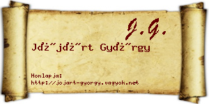 Jójárt György névjegykártya